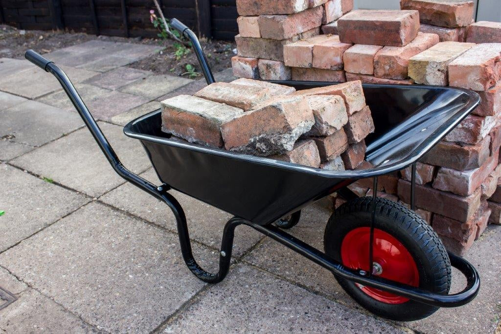 Ambassador Boxed Black Builders Wheelbarrow - 90L