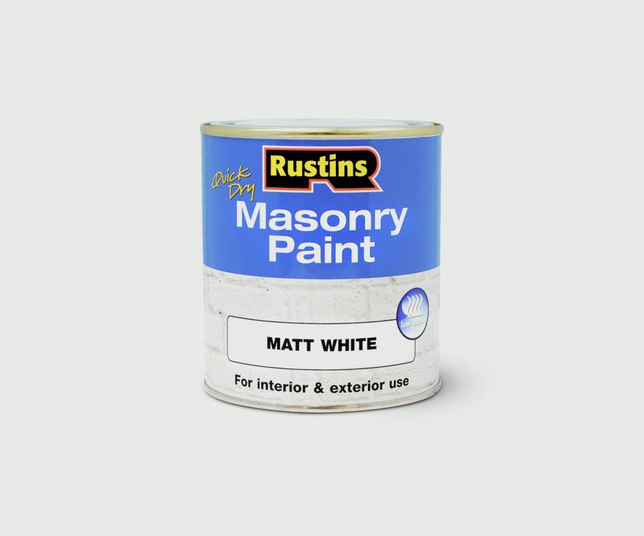 Rustins Masonry Paint 500ml - White