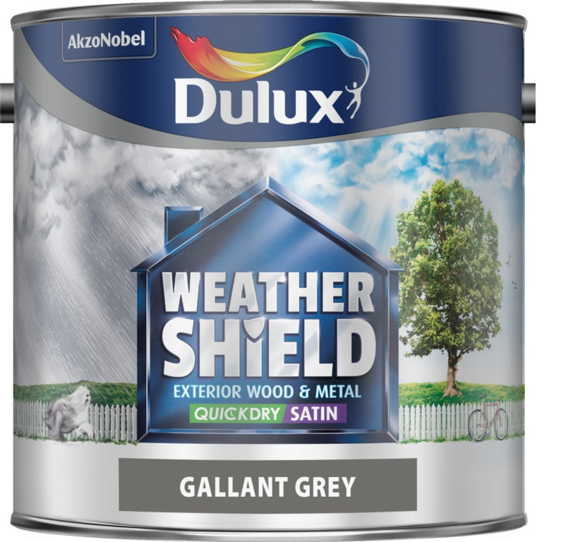 Dulux Weathershield Quick Dry Satin 2.5L - Gallant Grey