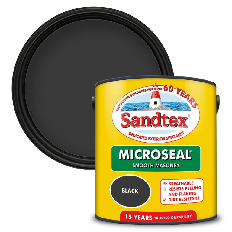 Sandtex Smooth Masonry Paint 2.5L - Black