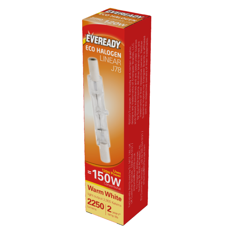 Eveready Eco Halogen Linear 220-240v 78mm Boxed - 120w