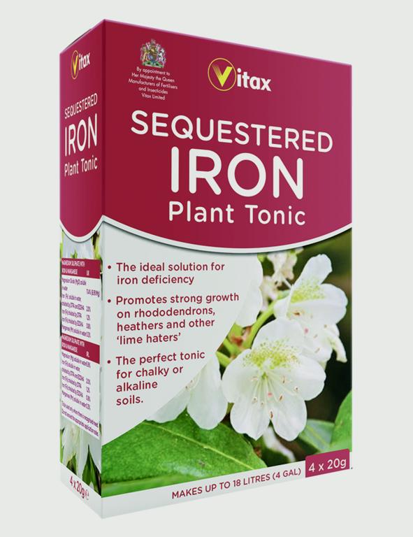 Vitax Sequestered Iron Plant Tonic - 4 x 20g
