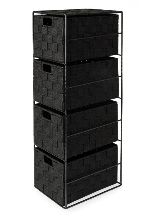Blue Canyon Madrid 4 Drawer Cabinet - Black