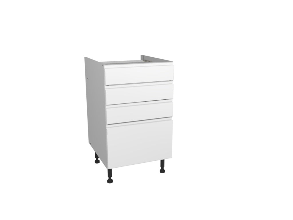Gower Rapide+ Capri White 4 Drawer Unit - 500mm