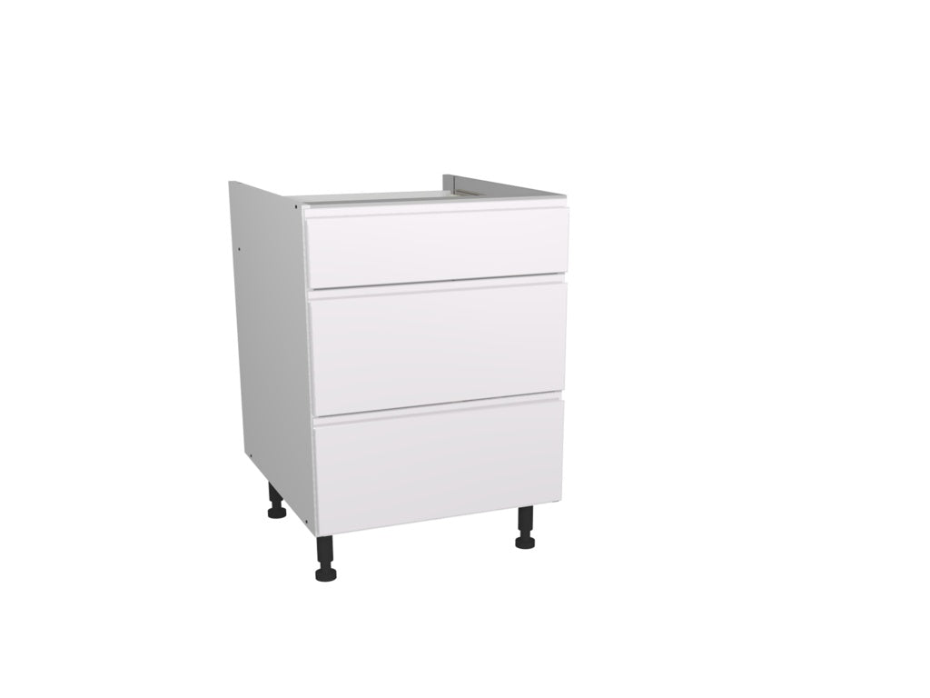 Gower Rapide+ Capri White 3 Drawer Unit - 600mm