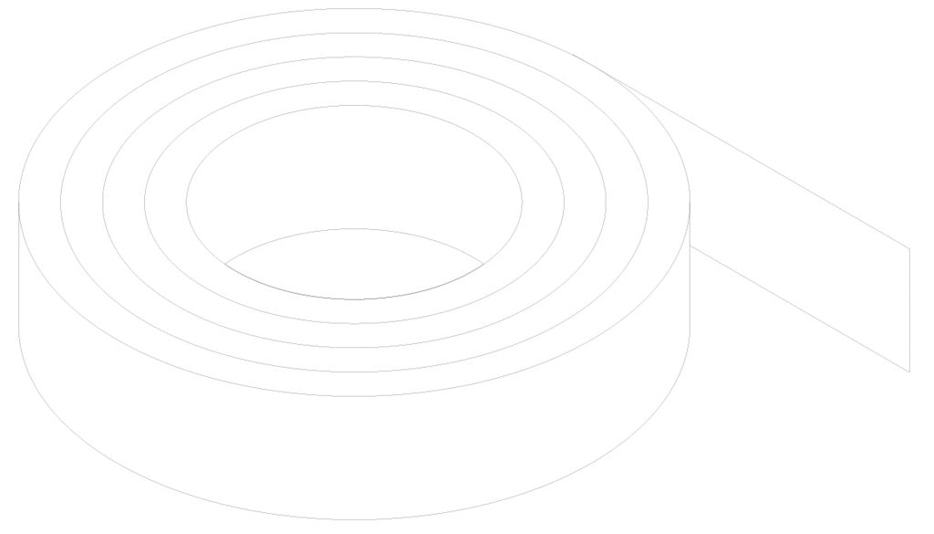 Gower Rapide+ Edging Tape - White Gloss 10m x 16mm