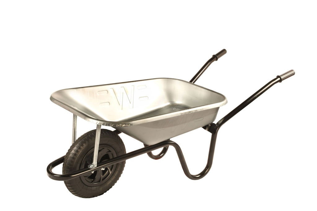 Walsall Wheelbarrow Galvanised Builders Wheelbarrow - 85L