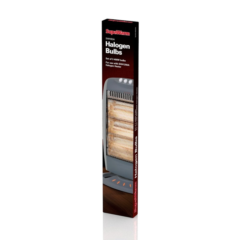 SupaWarm Halogen Heater Bulbs 400w - Pack 3