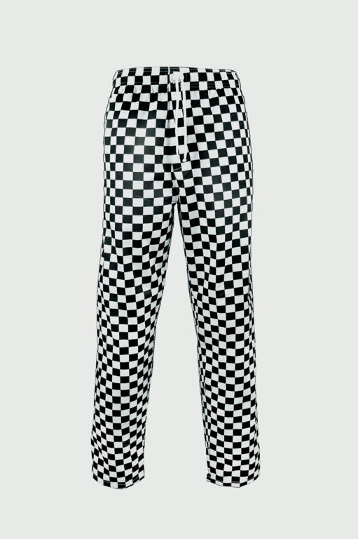 Orbit Fusion Unisex Chefs Trousers Black Check - Large