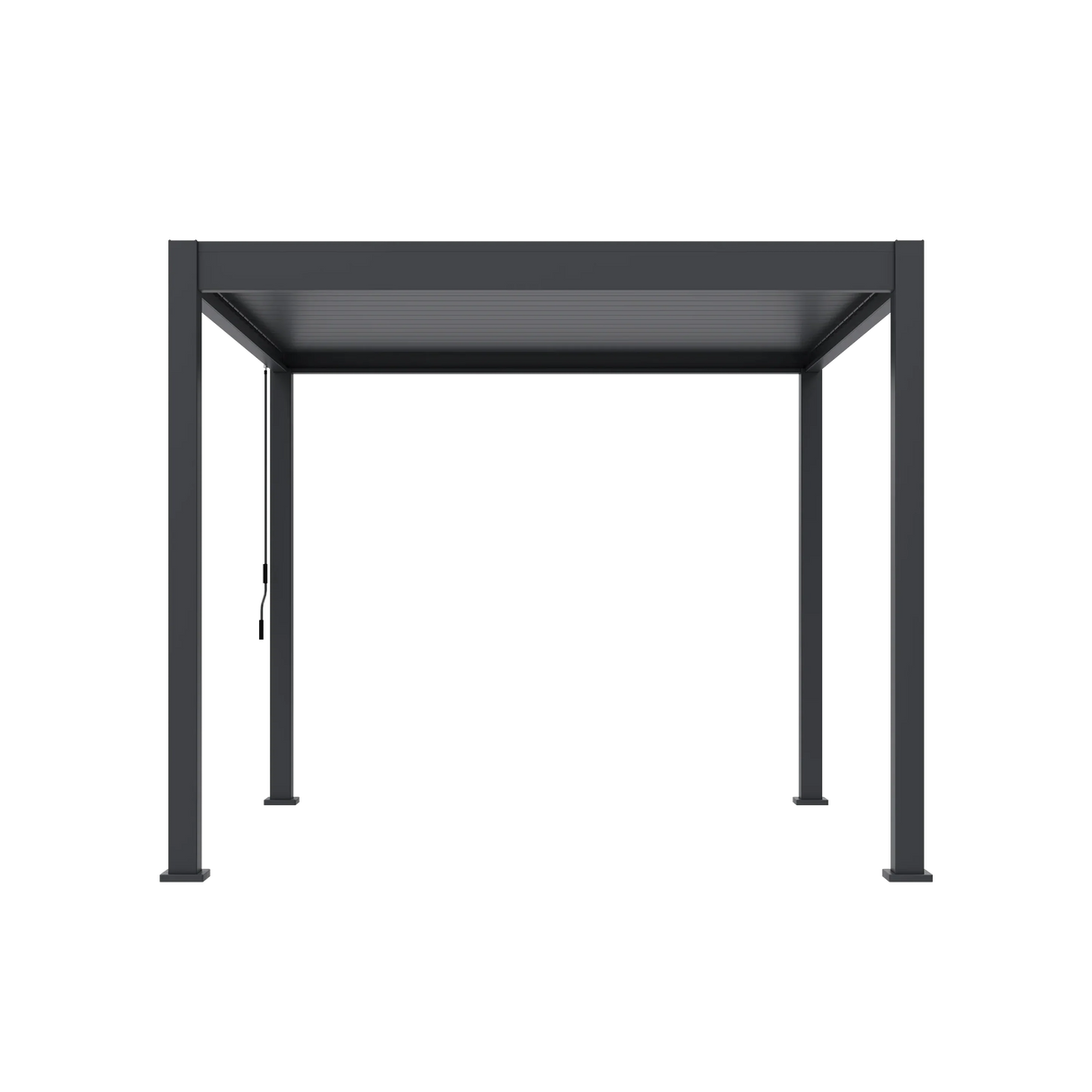 Aluminium Louvred Pergola 3m x 3m — Adjustable Roof, Matt Charcoal