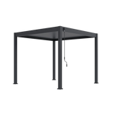 Aluminium Louvred Pergola 3m x 3m — Adjustable Roof, Matt Charcoal