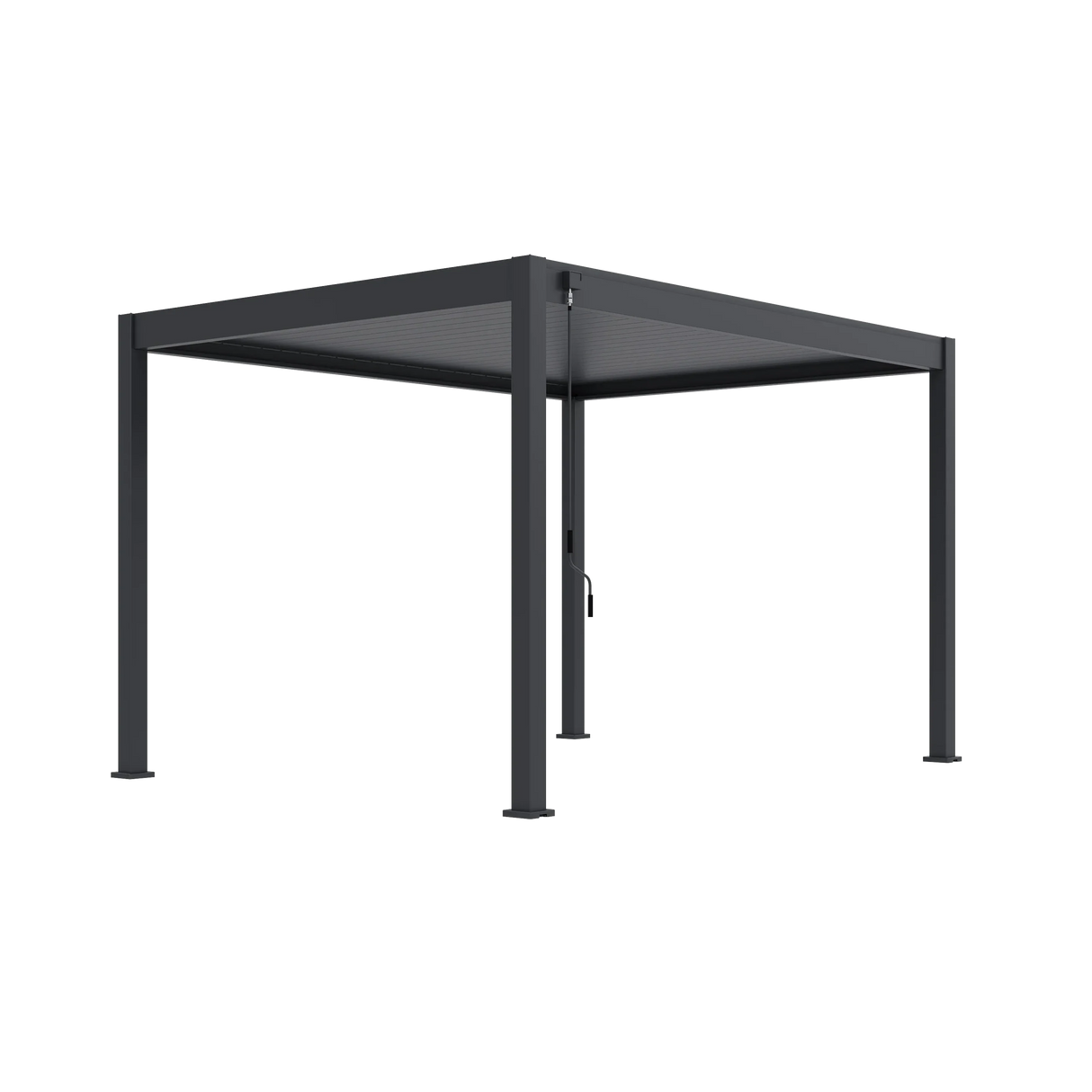Aluminium Louvred Pergola 4m x 3m — Adjustable Roof, Matt Charcoal