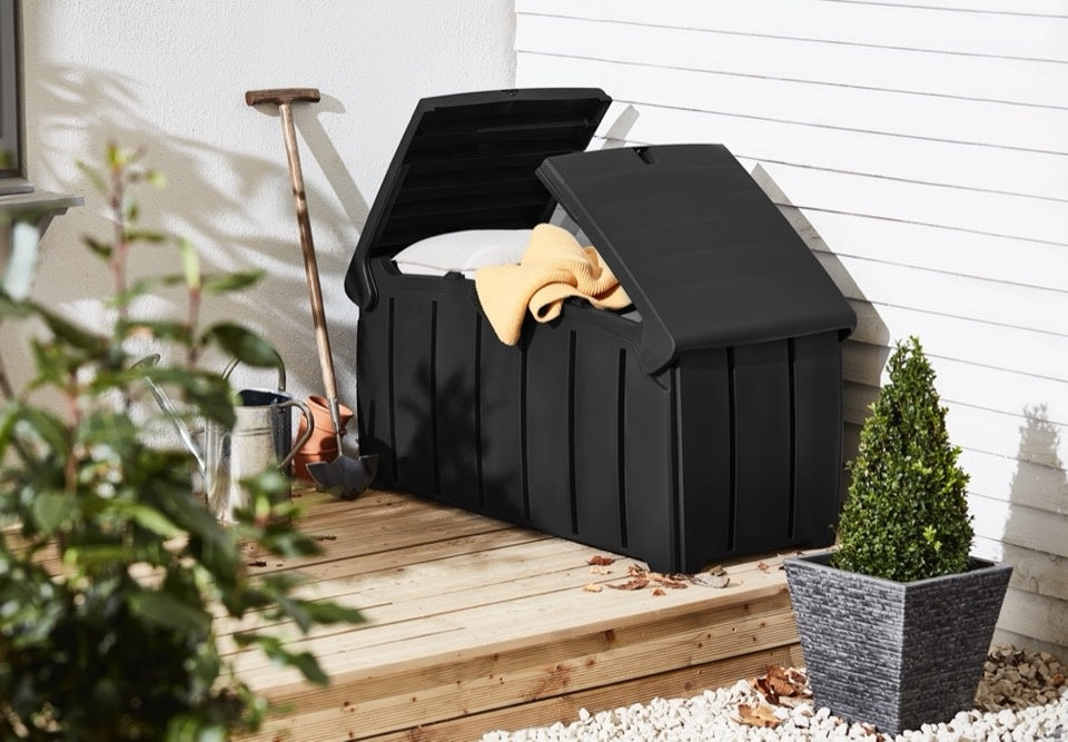 Strata Outdoor Garden Storage Box - 322L Black