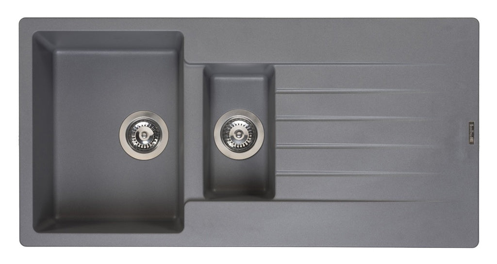 Reginox Harlem 1.5 Bowl Granite Sink - Grey - 1000 x 500mm