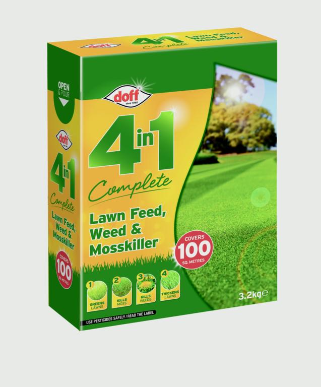 Doff 4 In 1 Complete Lawn Feed, Weed & Mosskiller - 3.2kg