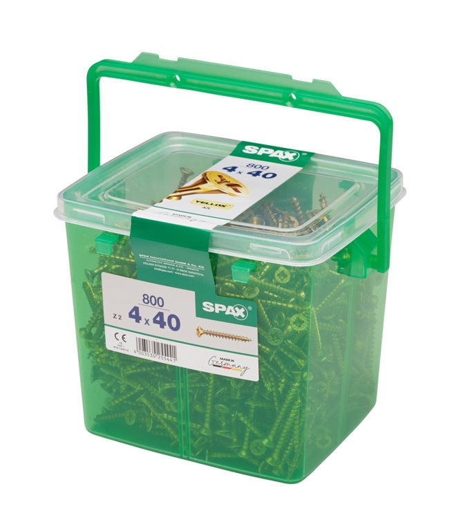 Spax Yellox Woodscrews - 4 x 40mm 800 Piece