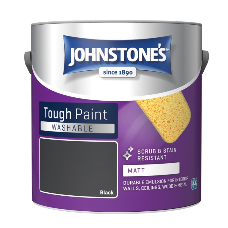 Johnstone's Washable Matt 2.5L - Black