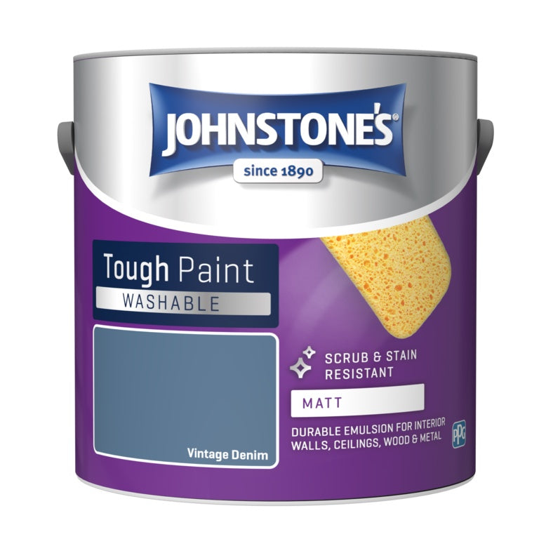 Johnstone's Washable Matt 2.5L - Vintage Denim