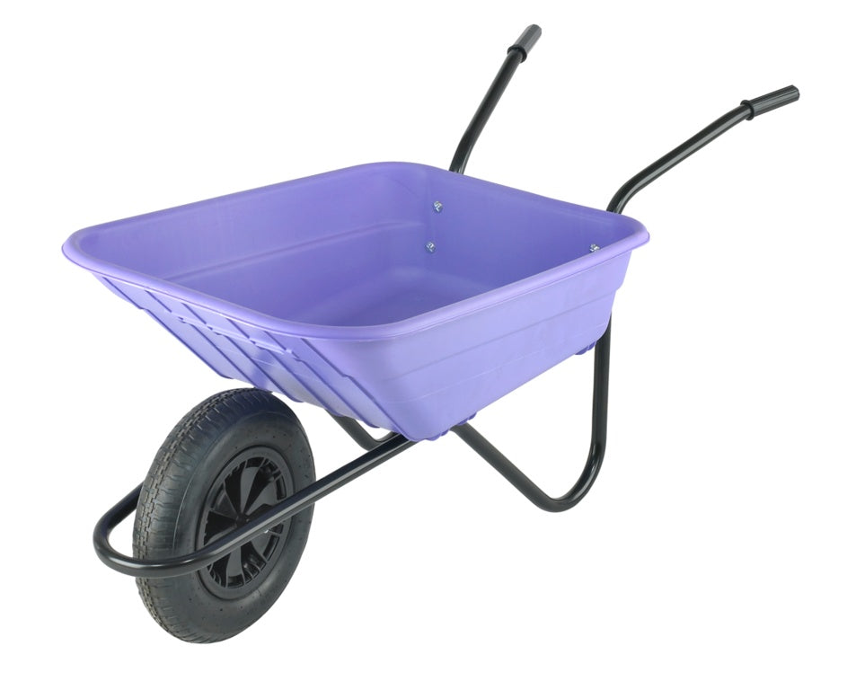Walsall Wheelbarrow The Shire Lilac Poly Barrow - 90L