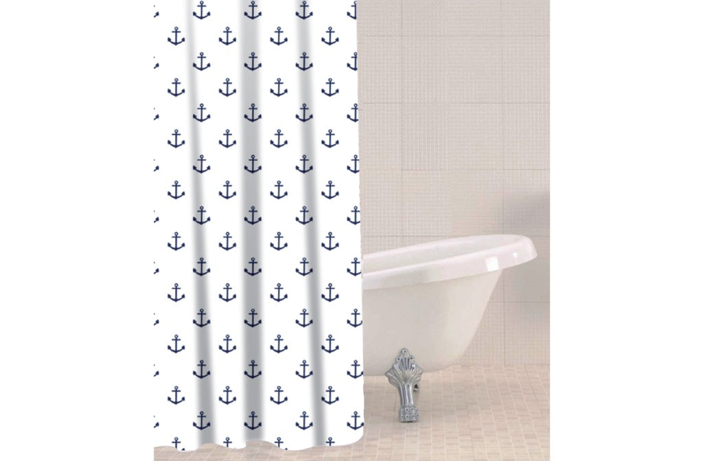 Sabichi Shower Curtain 180 x 180cm - Anchor