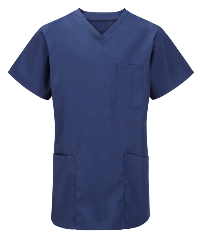 Orbit Unisex Navy Scrub Top - Small