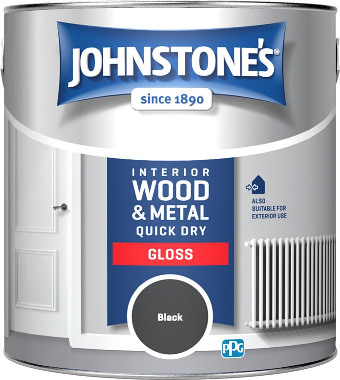 Johnstone's Quick Dry Gloss - 2.5L Black