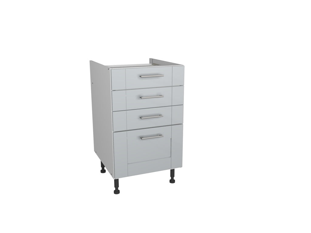 Gower Rapide+ Verona Grey 4 Drawer Unit - 500mm