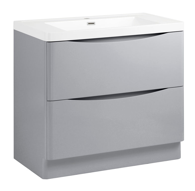 SP Ocata Grey Floor Standing Vanity Unit - 900mm