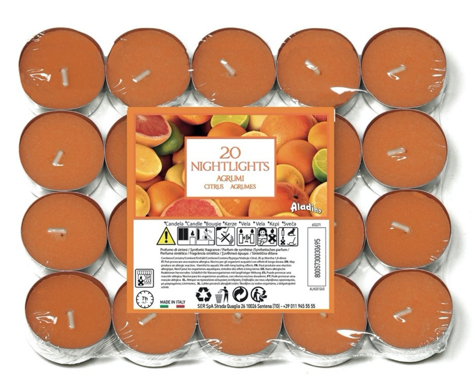 Aladino 7 Hour Nightlights Pack 20 - Citrus