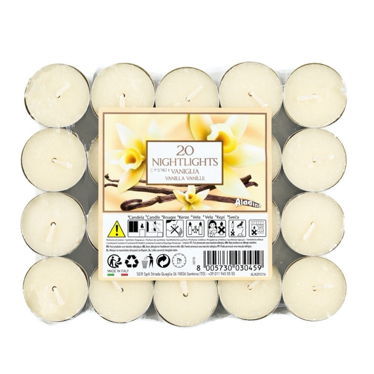 Aladino 7 Hour Nightlights Pack 20 - Vanilla