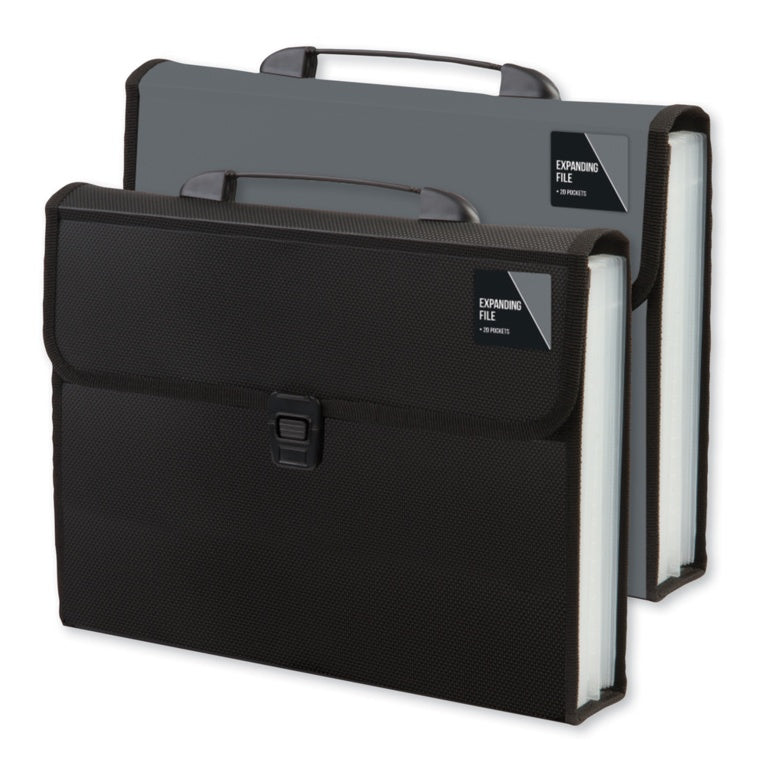 Anker 20 Pocket Expanding File - Black /Grey