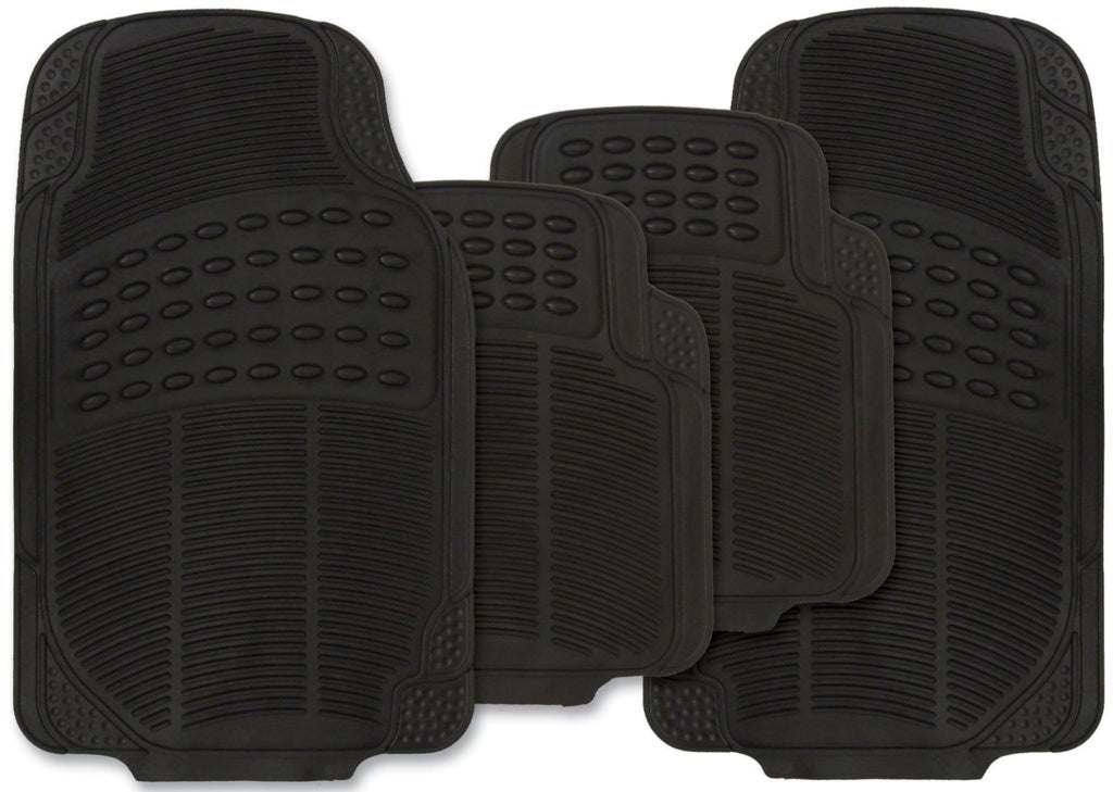 Streetwize Explorer Rubber Mat Set - Black 4 Piece
