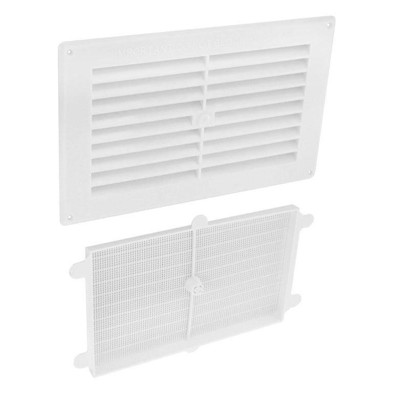 Securit Plastic Louvre Vent White - 9" x 6"