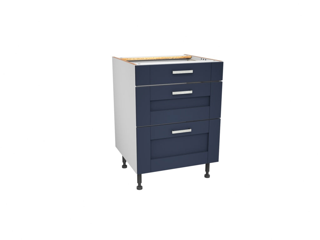 Gower Rapide+ Verona Navy 3 Drawer Base Unit - 600mm