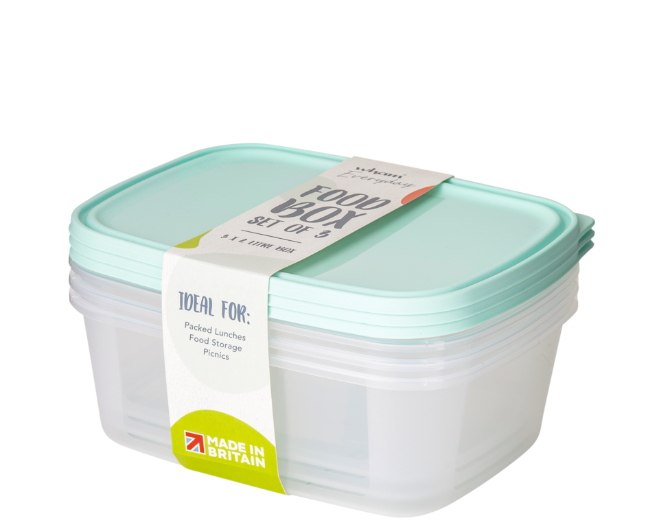 Wham Everyday Clear Food Boxes Set 3 - 2L