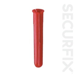 Securfix Standard Wall Plugs Red - 300 Pack