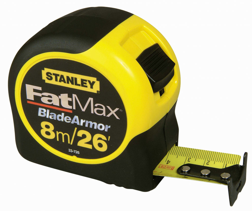 Stanley FatMax Blade Armor Metric/Imperial Tape - Length: 8m (26ft) x Width: 32mm