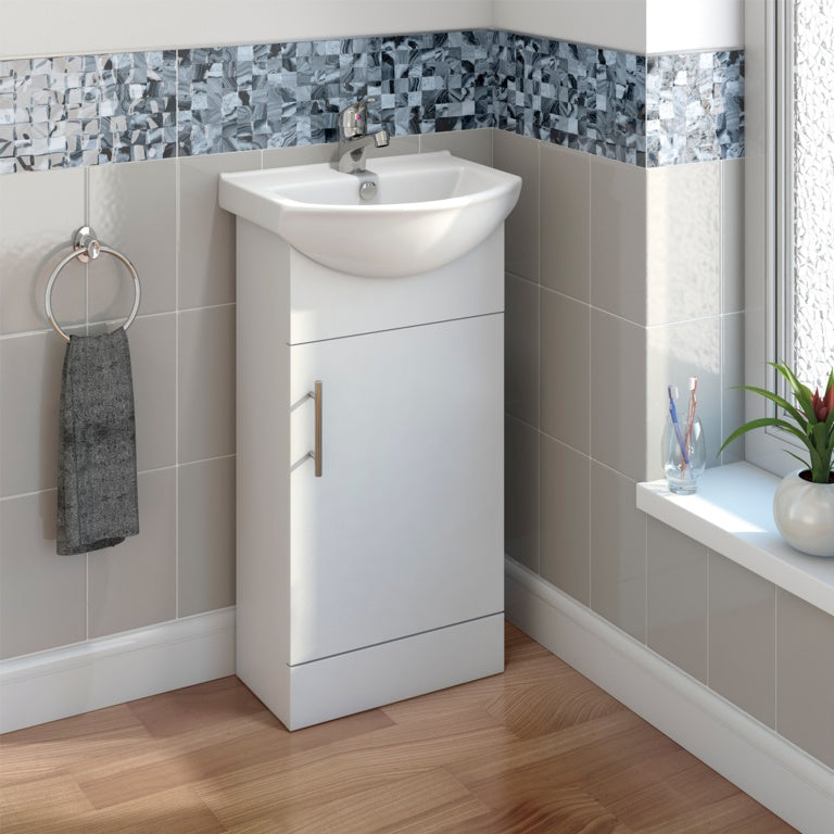 SP Rydal White Single Door Unit - 400mm