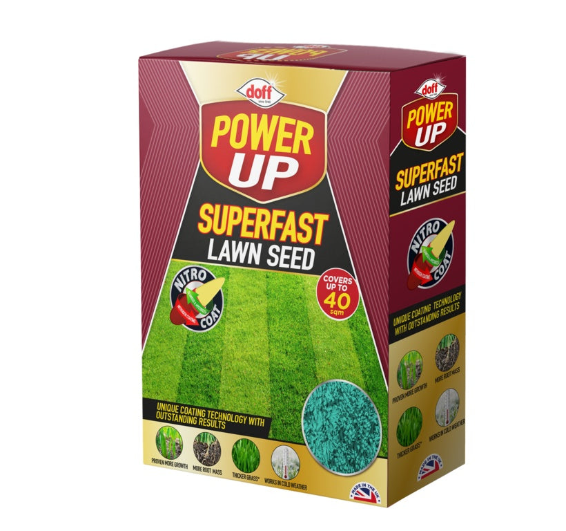 Power Up Superfast Lawn Seed With Nitro Coat - 1kg