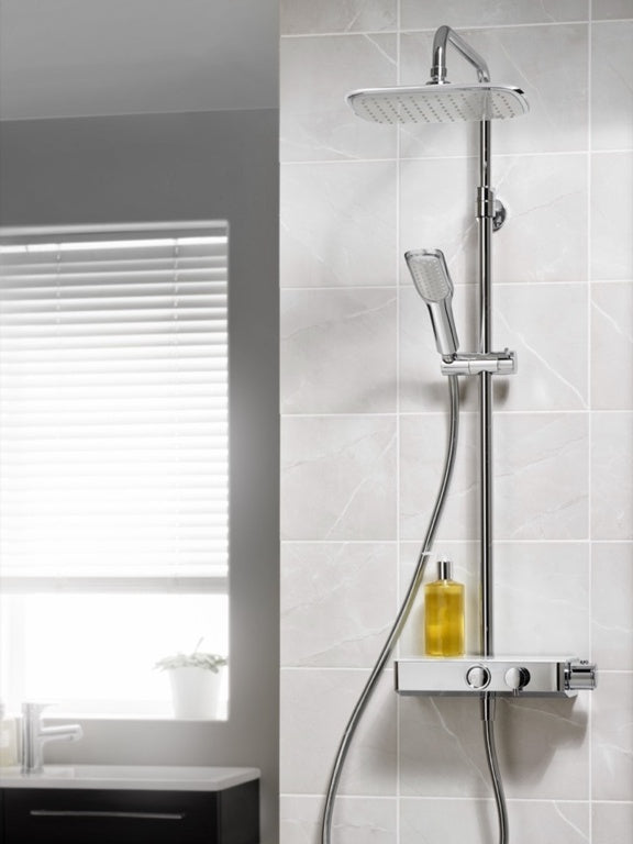 Triton Push Button Thermostatic Mixer Shower - Chrome