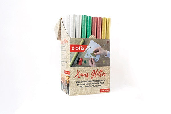 d-c-fix® Christmas Glitter Display Box - 45cm x 1.5m 40 Rolls