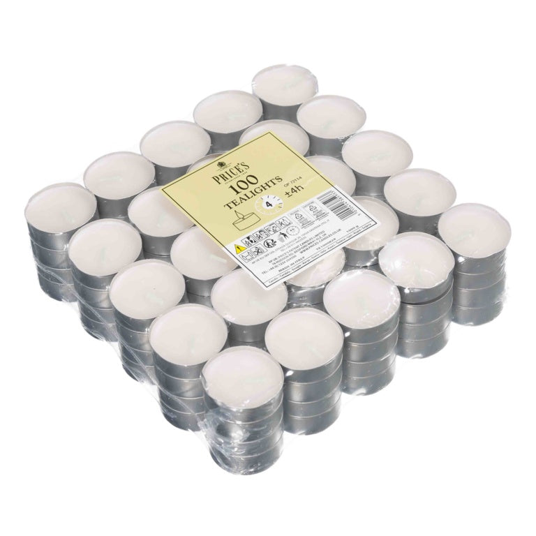 Price's Candles White Tealights - Pack 100