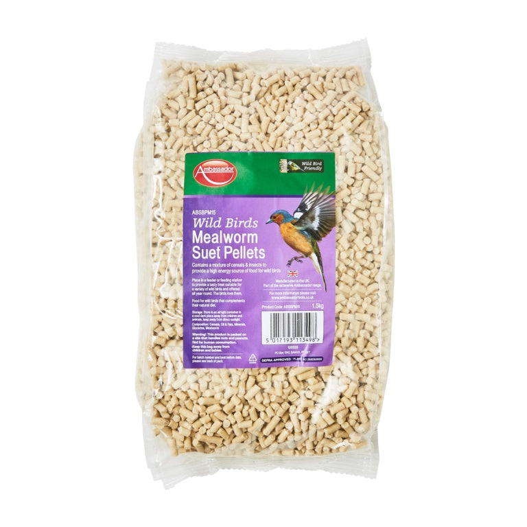 Ambassador Mealworm Suet Pellets - 1.5kg