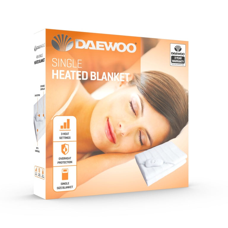 Daewoo Electric Heated Blanket - Single 127 x 165 cm