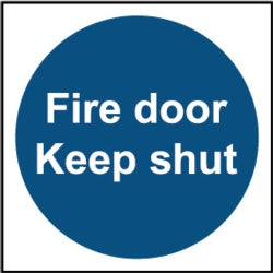 Smiths Architectural Fire Door Keep Shut Sign - 100x100mm