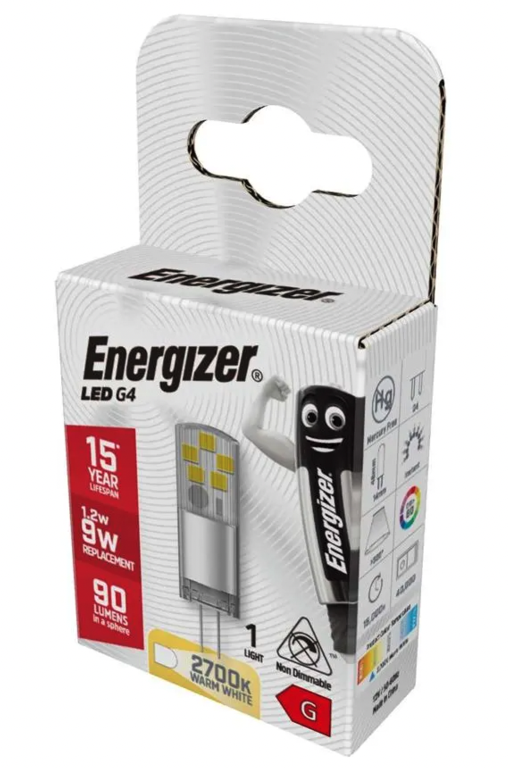 Energizer LED G4 90lm 2700k Warm White - 1.2w