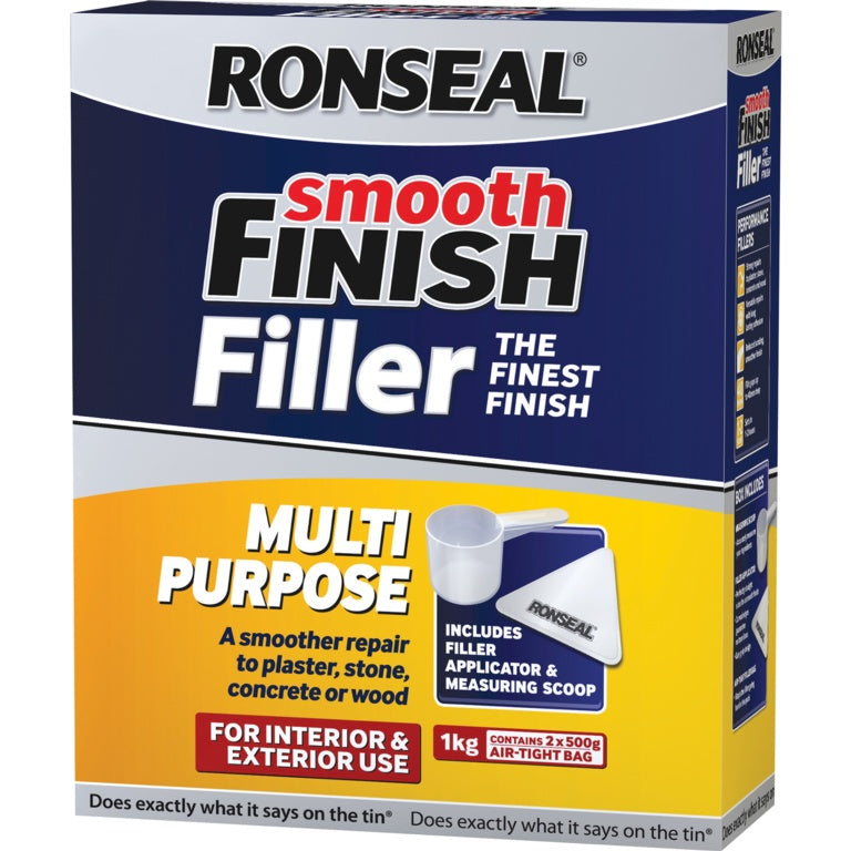 Ronseal Multi Purpose Powder Wall Filler - 1kg White