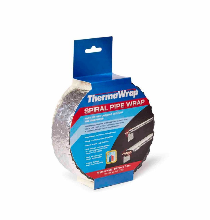 Thermawrap Spiral Pipe Wrap Insulation - 50mm x 7.5m