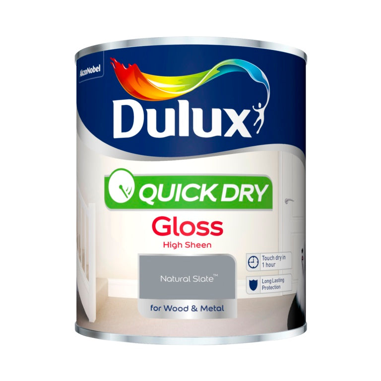 Dulux Quick Dry Gloss 750ml - Natural Slate