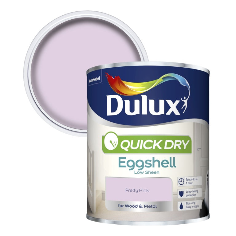 Dulux Quick Dry Eggshell 750ml - Pretty Pink